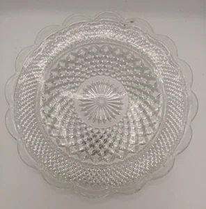 Vintage Anchor Hocking 14" pressed glass Torte Plate platter cupped Edge Wexford - Picture 1 of 3