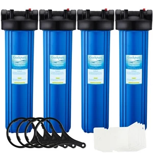 Paquete de filtros de agua para toda la casa Geekpure 20"" 4 azules - Imagen 1 de 5