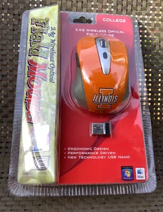 Illinois Fighting Illini Wireless Optical Mouse 2.4G Windows / Mac NCAA - Picture 1 of 10
