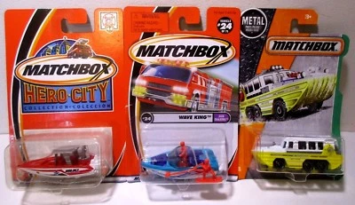 1:64 Matchbox Diecast Rescue Speed Police Boats Amphibian Yacht Ship Toy Lot #6 - Image 1 of 2