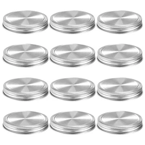 12pcs Leak Proof tinplate Canning Jar Lids for Mason Food Grade Reusable - Picture 1 of 14