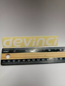 4.75" DEVINCI white Road Race Bikes Mountain Bike Bicycle DECAL STICKER - Picture 1 of 12