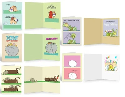 Забавная открытка на день рождения в ассортименте для детей — сделано в США — полноцветная спереди и внутри! - 741 - Изображение 1 из 4