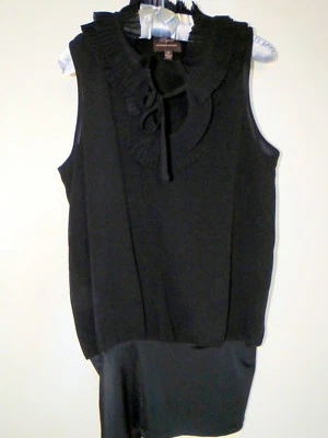 Blusa regata Kathleen Kirkwood Undercover Agent preta modeladora sem mangas XS - Imagem 1 de 4