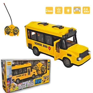 Remote Control Classic School Bus Toy Car Die-Cast Model For Kids Birthday Gift - Picture 1 of 11