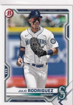 2021 BOWMAN PROSPECTS RC JULIO RODRIGUEZ SEATTLE MARINERS ROOKIE BZ-3537 - Image 1 of 2