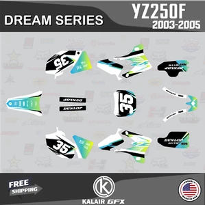 Graphics Kit for Yamaha YZ250F and YZ450F (2003-2005) Evader Series - White - Picture 1 of 4