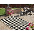 Garland Rug Country Living Buffalo Plaid Indoor/Outdoor Area Black/Ivory 5' x 7'