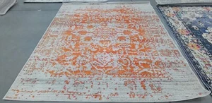 ORANGE / IVORY 8'-0" x 10'-0" Back Stain Rug, Reduced Price 1172771215 MAD603P-8 - Picture 1 of 4