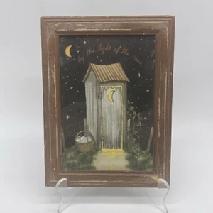 Vintage Becca By The Light Of The Moon Art Print Framed 8 x 6 - Picture 1 of 4
