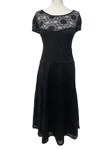 F&F Women's Flare Dress Lace Black Party Occasion Holiday Size 28 US24 - Picture 1 of 24