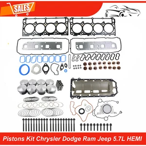 Engine Pistons & Head Gaskets Kit for 05-06 Chrysler 300 Dodge Charger Jeep 5.7L - Picture 1 of 9