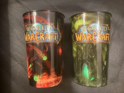Limited Edition World of Warcraft 32oz AM/PM Collector Cups, Partial Set of 2 - Image 1 of 4