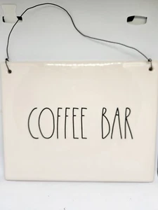 Rae Dunn COFFEE  BAR Ceramic Hanging Plaque Sign 7.5 X 6”- No Chips/No Scratches - Picture 1 of 8