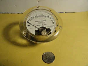 WESTERN ELECTRIC METER U.S.A. AMPERES D.C. MODEL 321-L METER TESTED WORKING . - Picture 1 of 7