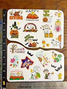HALLOWEEN, PEANUTS SNOOPY & FRIENDS, 2 BLÄTTER SCHÖNE AUFKLEBER #HAL77 - Bild 1 von 2