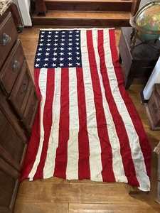 Bandera de mariscal de campo de Filadelfia de la Segunda Guerra Mundial 48 estrellas cosidas 5X9,5 - Imagen 1 de 8