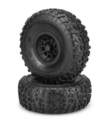 J Concepts Landmines 2.9" Tires on Hazard Wheels, Green Compound fits Axial SCX6 - Image 1 of 2