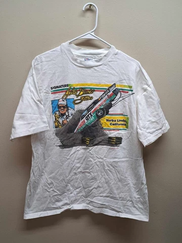 Vintage 1989 NHRA John "Brute" Force Signature T-Shirt Men's XL Cover
