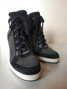 Jimmy Choo Damen Stiefel 39 Boots Stiefeletten Vintage Keilabsatz Schwarz Schuhe - Bild 1 von 11