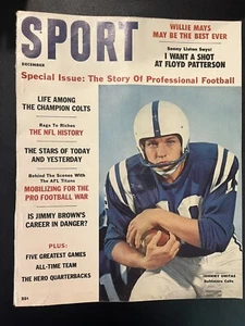 Sport Magazine December 1960 Johnny Unitas Jimmy Brown Willie Mays Sonny Liston - Picture 1 of 3