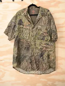 Vintage Game Winner Camo Vented Shirt Mens XL Button Down Short Sleeve Hunting - Picture 1 of 9