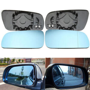 Pair Side Blue Front Heated Mirror Glass for VW Jetta Golf MK4 Passat 1999-2004