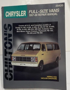 Chilton's Chrysler Full Size Vans Repair Manual 1967-88 20420 - Picture 1 of 13