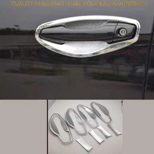 For Hyundai Santa Fe 2013-18 ABS Chrome Exterior Side Door Bowl Cover Trims 8PC - Picture 1 of 2