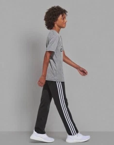 NWT Adidas Boy's Black Tricot Activewear Jogger Pants Sz XS T10 S87551 - Picture 1 of 6