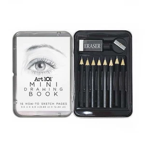 SKETCH PENCIL SET 8 Pencil Drawing with Mini Sketch Pad & Tutorial - Picture 1 of 8