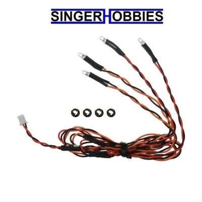 MYTRICK RC MYKRQRO Rojo/Naranja Cuádruple LED 3mm 2-Rojo y 2-Naranja en un solo cable HRP Foto 1 de 2