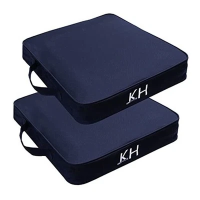 2 Pieces Bleacher Seat Cushions, Indoor&Outdoor Chair Cushions, Black Cushions - Image 1 of 4