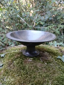 ARTS AND CRAFTS STYLE PEWTER PEDESTAL BOWL MARKED HG - Picture 1 of 15
