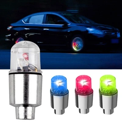4~20pcs LED Wheels Tire Air Valve Stem Caps Neon Light For Car Motor Bike Light - Image 1 of 4
