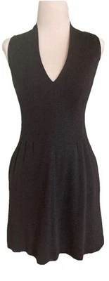 Cynthia Cynthia Steffe Low V Neck Sleeveless  Mini Dress Charcoal gray Size 2 XS - Image 1 of 4