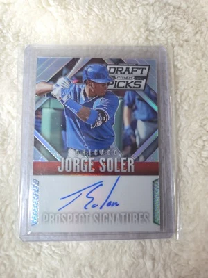 Selecciones del draft Panini Prizm 2014 Jorge Soler Prospect Signatures automático - Chicago Foto 1 de 2