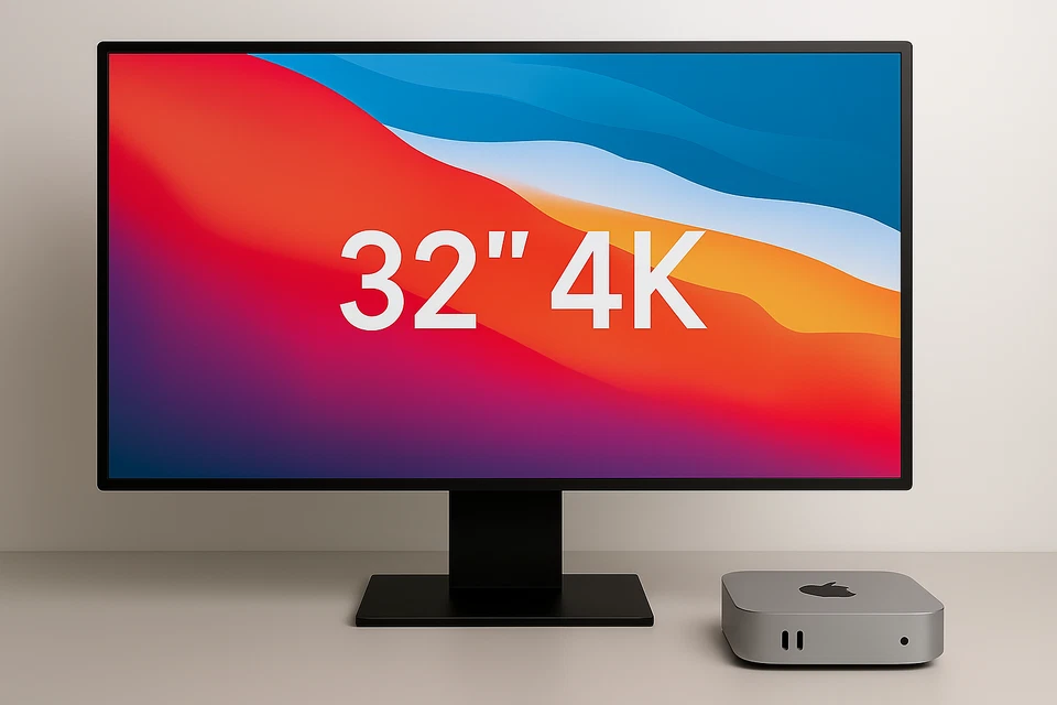 Apple Mac Mini M4 • 32" 4K Monitor • 32GB RAM • 2TB SSD+Stand • Windows • Extras - Image 1 of 4