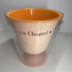 Rare Vintage Pink Rose VEUVE CLICQUOT Champagne Bucket Cooler Chiller French BBQ - Bild 1 von 11