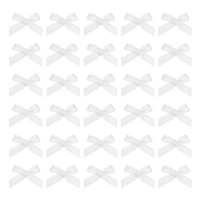 100 шт. мини лента бант 1,8 дюйма мини ткань атласная лента белый - Изображение 1 из 4