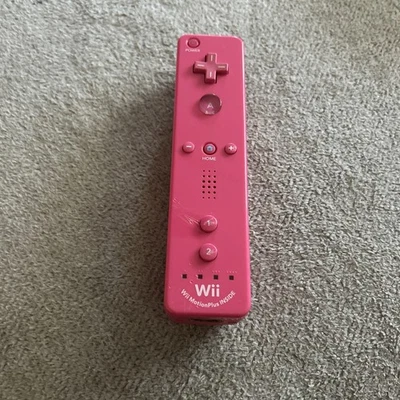 Nintendo OEM Motion Plus Wii Remote Pink Controller RVL-036 Official - Image 1 of 4
