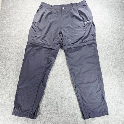 Pantalones ExOfficio Para Hombres 38 Negros Nylon Convertibles Cremallera Senderismo Exterior Bolsillos Foto 1 de 4