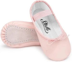 Ballet Shoes for Girls Toddler Dance Slippers PU Leather Boys Ballerina Shoes fo - Picture 1 of 12