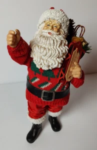 Dept 56 Possible Dreams Santa Claus Christmas Knit Sweater Bag of Toys Sled 11" - Picture 1 of 8