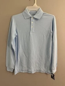NWT French Toast Boys Sz 12 lt blue Polo long sleeve School Uniform - Picture 1 of 5