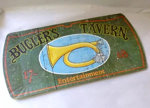Vintage Reproduction of 1768 BUGLER'S TAVERN Menu 17" X 8" food prices on back - Picture 1 of 6
