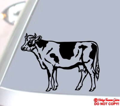COW Vinyl Decal Sticker Car Window Wall Bumper Milk Dairy Farmer Farm Animal Pet - Image 1 of 2