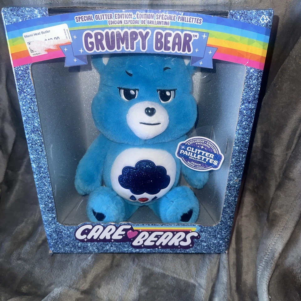 Official Care Bears Glitter Grumpy Bear 35cm Boxed Care Bear Kids Collectible  - Image 1 of 2