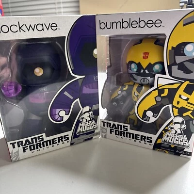 Hasbro Mighty Muggs Transformers Lot Of 2 Autobot Bumblebee & Shockwave New 2008 - Image 1 of 4