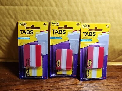 Post-it® Tabs 文件标签,2 英寸 x 1 1/2 英寸,686-2RY,44/包。 批量 3 件 — 第 1/4 张图片